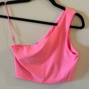 Susana Monaco One Shoulder Crop Top